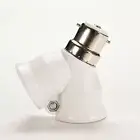 B22 To 2x E27 Bayonet Light Bulb Lamp Converter Adapte Splitter Screw Socke 0HK