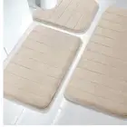 Ultra-Soft Memory Foam Bath Mat Set - Includes 3 Rugs for Full Bathroom Coverage