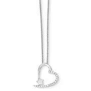 14k White Gold Heart Real Diamond Simply Starz 18in Necklace