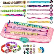 CYZAM Friendship Bracelet Making Kit, Art and Craft Set for Kids Ages 8-12, DIY Bracelet String Maker Kit Toys for Teens 6 7 8 9 10 11 12 Years Old Girls