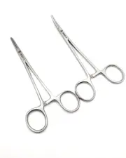 Hemostat Mosquito Forceps Surgical Locking Fishing Clamp Straight Curved 12.5CM