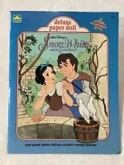 Snow White & the Seven Dwarfs Deluxe Paper Dolls Book Unused Disney VTG NOS 1991