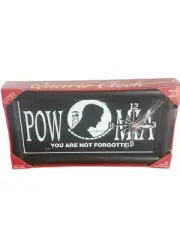 POW MIA QUARTZ CLOCK PRISONER OF WAR MISSING IN ACTION LISCENSE PLATE CLOCK NEW