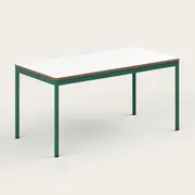 [Recess] Everyday Desk, Small - 120W x 60D x 75H (cm) / Whitewash / Forest Green