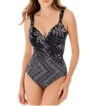 Miraclesuit Women's $194 Tulum Treasure Siren One Piece Swimsuit Sz 10