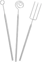 Cabilock 3pcs Stainless Steel Chocolate Fork Set Making Tools for Fondue Baking Food Safe for DIY Desserts and Decorations
