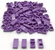 Lego 100 New Medium Lavender Slopes Curved 2 x 1 x 2/3 Pieces