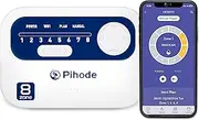 Pihode 8 Zone Smart Sprinkler Controller, Local Weather Intelligence Automatic & App Remote Control, Customized Watering Schedule and Seasonal Adjustment WiFi Sprinkler Controller
