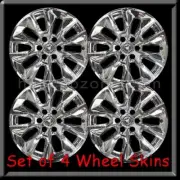 2023-2024 20" Chrome Chevy Chevrolet Silverado 1500 Truck Wheel Skins Hubcaps