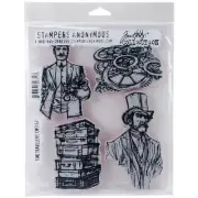 Tim Holtz Cling Stamps 7"X8.5" Time Travelers