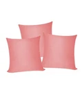 3 x Plain Satin 21x21 Dark Baby Pink Cushion Cover / Pillow Cases /Sofa Décor