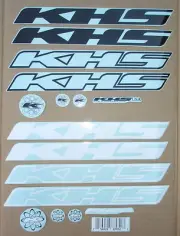 Stickers KHS Bicycle Frame Decal Sets Black and White New Design