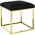 Modway Furniture Anticipate Ottoman, Gold Black - EEI-2849-GLD-BLK