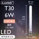 【LUXTEK】LED 燈泡 燈管型 6W E27 節能 黃光（T30）