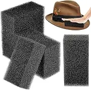 6 Pieces Hat Cleaning Sponge Felt Hat Sponge Cowboy Felt Hat Cleaner Kit Western Hat Brush Cleaning Removes Lint and Dirt for Wool Felt Straw Hats Black