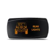 Rocker Switch for Jeep Wrangler JK Rear Lights Symbol - Horizontal - Amber LED