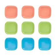 3 Pack Square Plates - Assorted