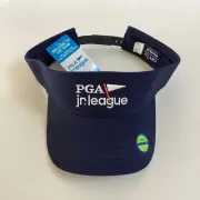 PGA Jr. League Navy Blue Adjustable Snapback Visor Golf Hat Adult One Size Garb