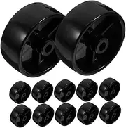 TINEASUR 12pcs String Wear-resistant Casters Mower Parts Push Mower Wheel Replaceable Wheel Replacement Mower Deck Casters Lawn Mower Wheel Caster Wheels Mower Deck Wheel Black Pp