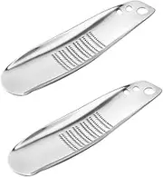 PartyKindom Stainless Steel Ginger Grinders 2 Piece Set Compact Comfortable to Hold Efficient Garlic Ginger Crushing