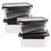 WithMolly Multi-purpose SUS 304 Stoage Sealed Container with lid 4P