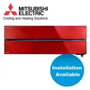 Mitsubishi Electric MSZ-LN Series 2.5KW Split System MSZ-LN25VG2R-A1 | Ruby Red