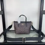 Coach City Mini Tote Bag Signature Canvas CW032 Walnut Women's Bags Outlet New