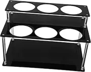 Coffee Syrup Bottle Rack: 2 Tier Acrylic Syrup Holder Stand Countertop Organizer For Coffee Bar Kitchen Condiments Wine