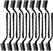 15 Pcs Mini Stainless Steel Wire Brush Set for Cleaning Welding Slag Rust, Wire