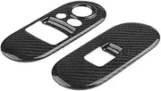 ATATNK Compatible for Mini Cooper F56 S JCW Hatchback Auto Accessories Car Interior Modification Real Carbon Fiber Windows Control Panel Cover