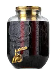 Btat- Cold Brew Coffee Maker, 1 Gallon Mason Jars Drink Dispenser, Gold