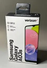 New Samsung Galaxy A03s 32GB Black Verizon Locked SM-A037U Smartphone