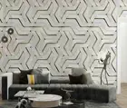3D Geometric Seamless Wallpaper Wall Mural Removable Self-adhesive 29