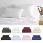 Single/KS/Double/Queen/King 4 Piece Bed Sheet Set,Flat,Deep Fitted,Pillowcases