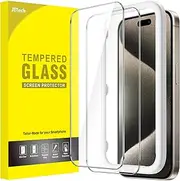 JETech Screen Protector for iPhone 15 Pro Max 6.7-Inch, Bubble Free, Tempered Glass Film with Easy Installation Tool, Case-Friendly, HD Clear, 2-Pack