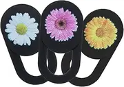 BELLIFFY Webcam Cover Slider 3 Pack Privacy Camera Cover for Laptop Phone Flower Design Camera Accessories
