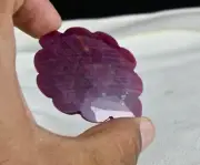 UNHEATED NATURAL RUBY FANCY FACETED CABOCHON 121 CARATS GEMSTONE DESIGN PENDANT