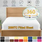 Rich 2000TC Ultra Soft Bottom Fitted Sheet King Single Double Queen KIng Bed AU