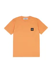 Stone Island Kids Logo Cotton T-shirt (6-8 Years) - Orange - 08YR (8 Years) 08YR (8 years)