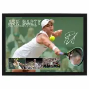 ASH BARTY 2021 WIMBLEDON SIGNED & FRAMED TENNIS SPORTS PRINT WILLIAMS AUSTRALIA