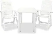 Generic 3 Piece Bistro Set Plastic White,275073