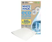 White Magic Eco Cloth Microfibre Glass/Window/Mirror/Steel Cleaner/Washer/Buffer