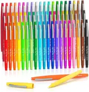 Medium Point Felt Pens - 60 Colors for Vibrant Coloring & Note Taking Adventures