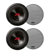 2 Alpine R2-W10D4 10" R-Series next generation 4 Ohm 2250 Max DVC Car Audio Subw