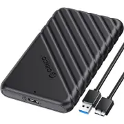 Orico 25PW1-U3-BK 2.5" External Hard Drive Enclosure USB to SATA for HDD/SSD 7/9.5mm - Black