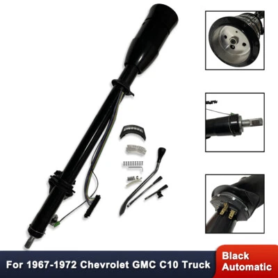 For Chevy C10 GMC Truck 1967-1972 Black Tilt Automatic Shift Steering Column