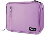 PackIt Freezable Classic Lunch Box, Lavender, Built with ECOFREEZE Technology, Fully Freezable, Collapsible, Reusable, with Zip Front Pocket and Buckle Handle, Designed for Fresh Lunch On The Go