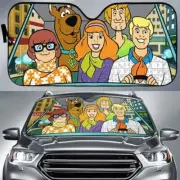 Scooby Doo Cartoon Car Sunshade, Scooby Doo Auto Car Windshield Sunshade