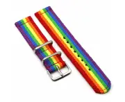 Nato Nylon Watch Straps Compatible with the Xiaomi Watch 2 Pro 46mm - Rainbow