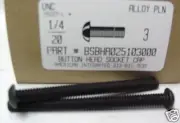 1/4-20x3 Button Head Hex Socket Cap Screws Alloy Steel Black (5)